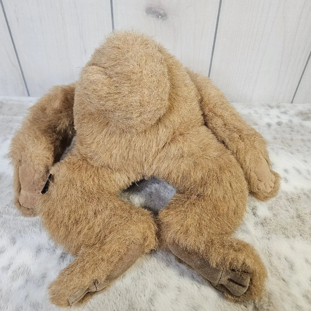 Vintage 85 Gund Orangutan Plush Stuffed Animal Faux Leather Paws Face Limited Ed